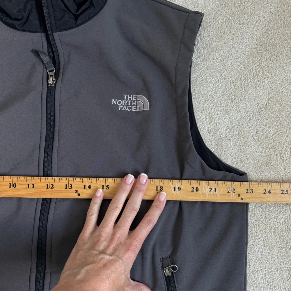 The North Face Vest Mens L Grey Apex Bionic Softshell Windproof Fleece Lined
